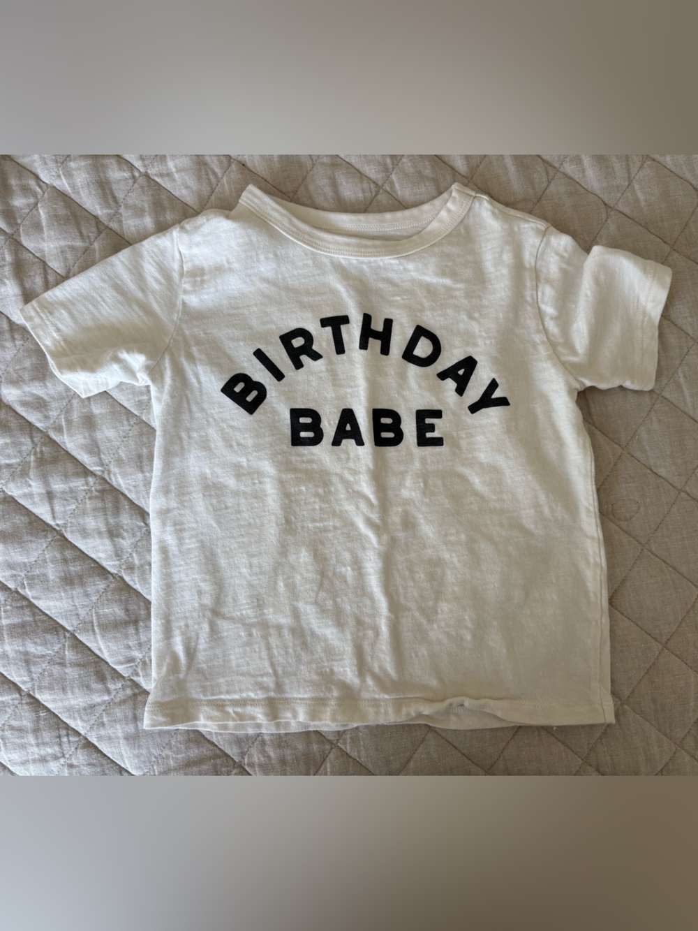 White 'Birthday Babe' Short Sleeve Kids Tee